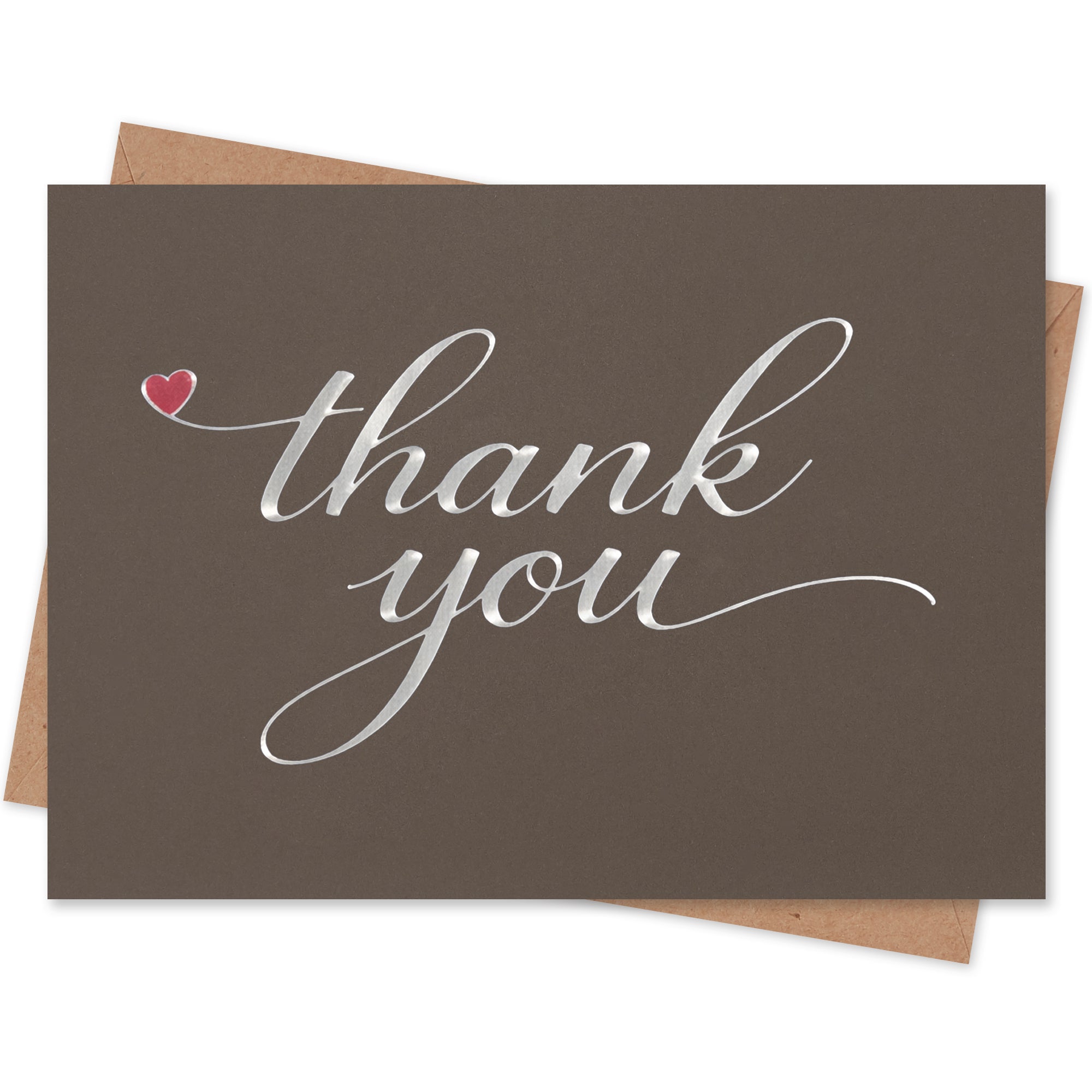 Cheerin 24 Pack Brown Thank You Cards with Envelopes