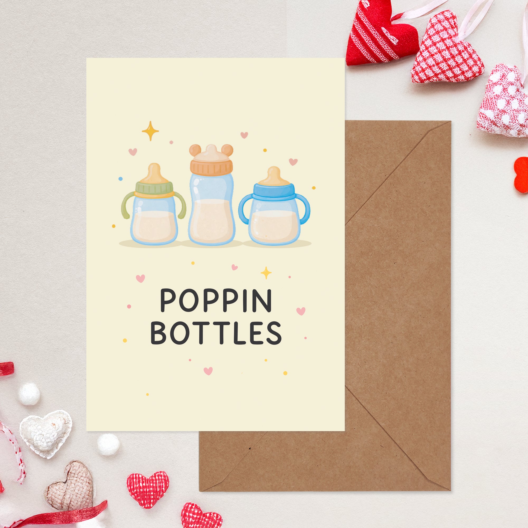 Cheerin Baby Shower Card with Envelope - Cute Baby Cards Congratulations for Girl or Boy