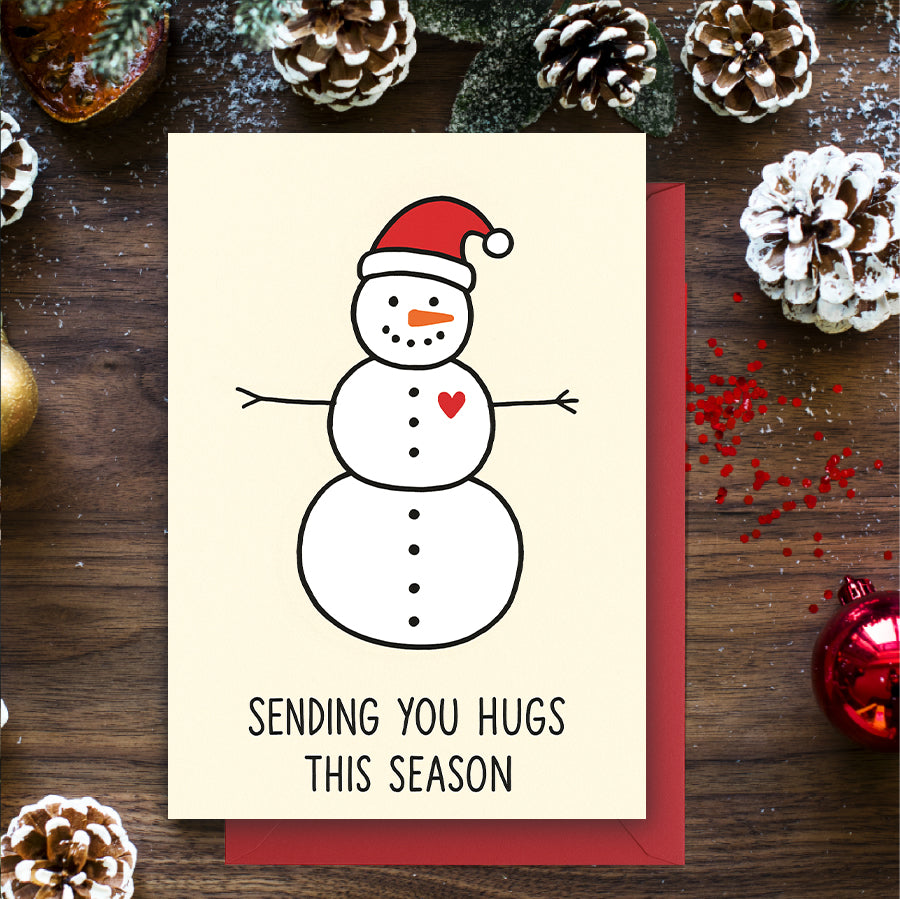 Cheerin Love You Snowman Christmas Card