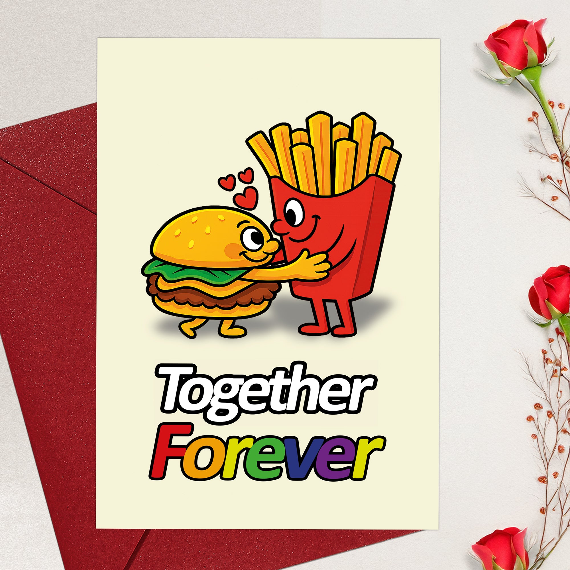 Cheerin Burger&Fries Valentine&