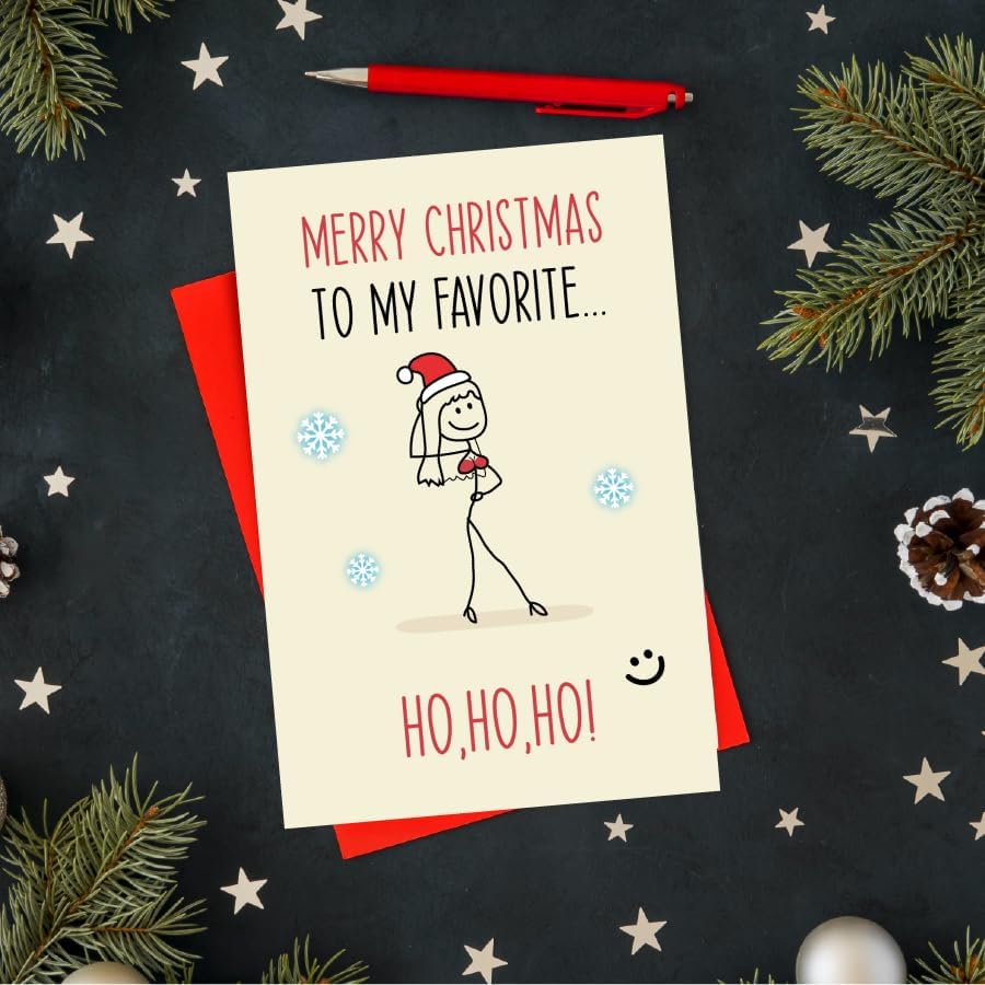 Cheerin Ho Ho Ho Christmas Card