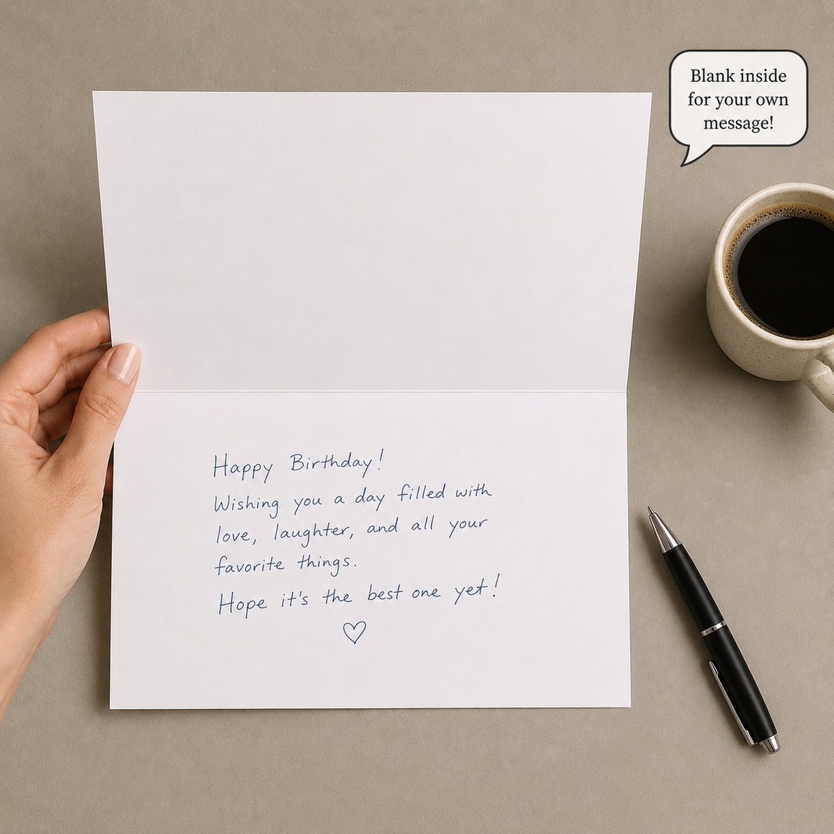 A Little Card with a Big Thank You card โ interior message example