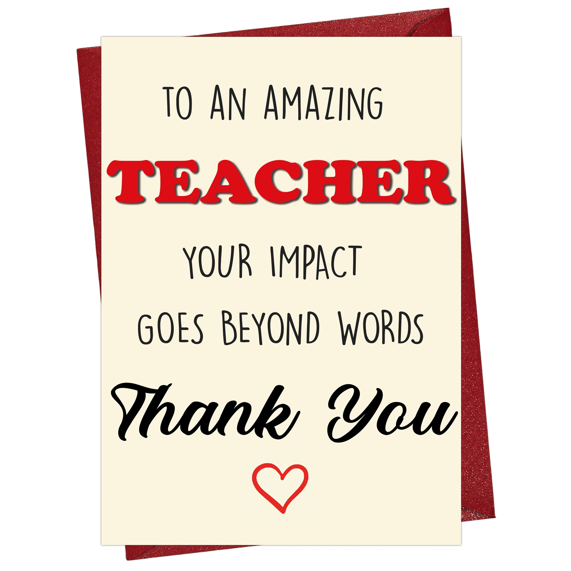 Cheerin Teacher Thank You Card