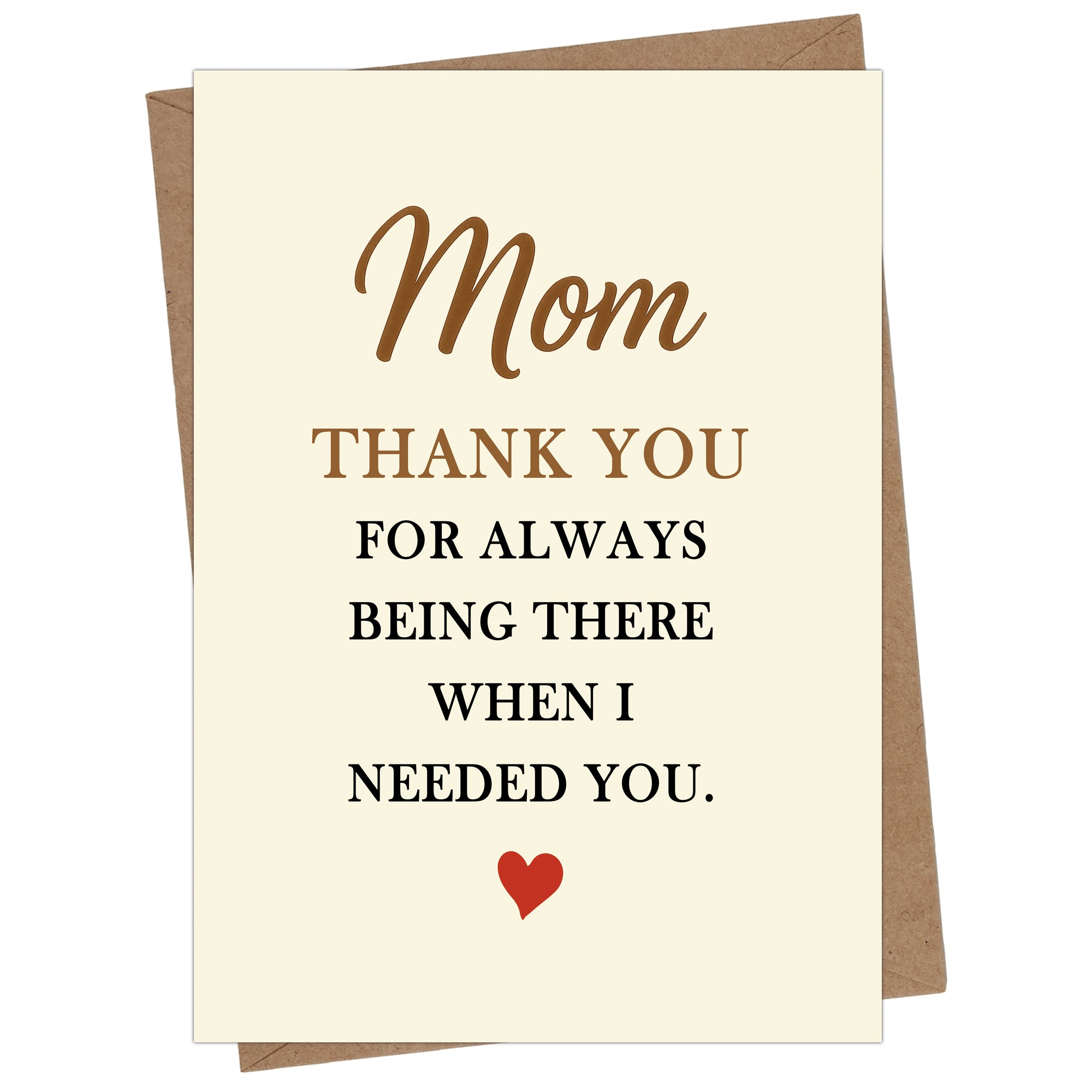 Cheerin Sweet Mothers Day Card for Mom – Thank You Card for Mum with Envelope from Daughter and Son