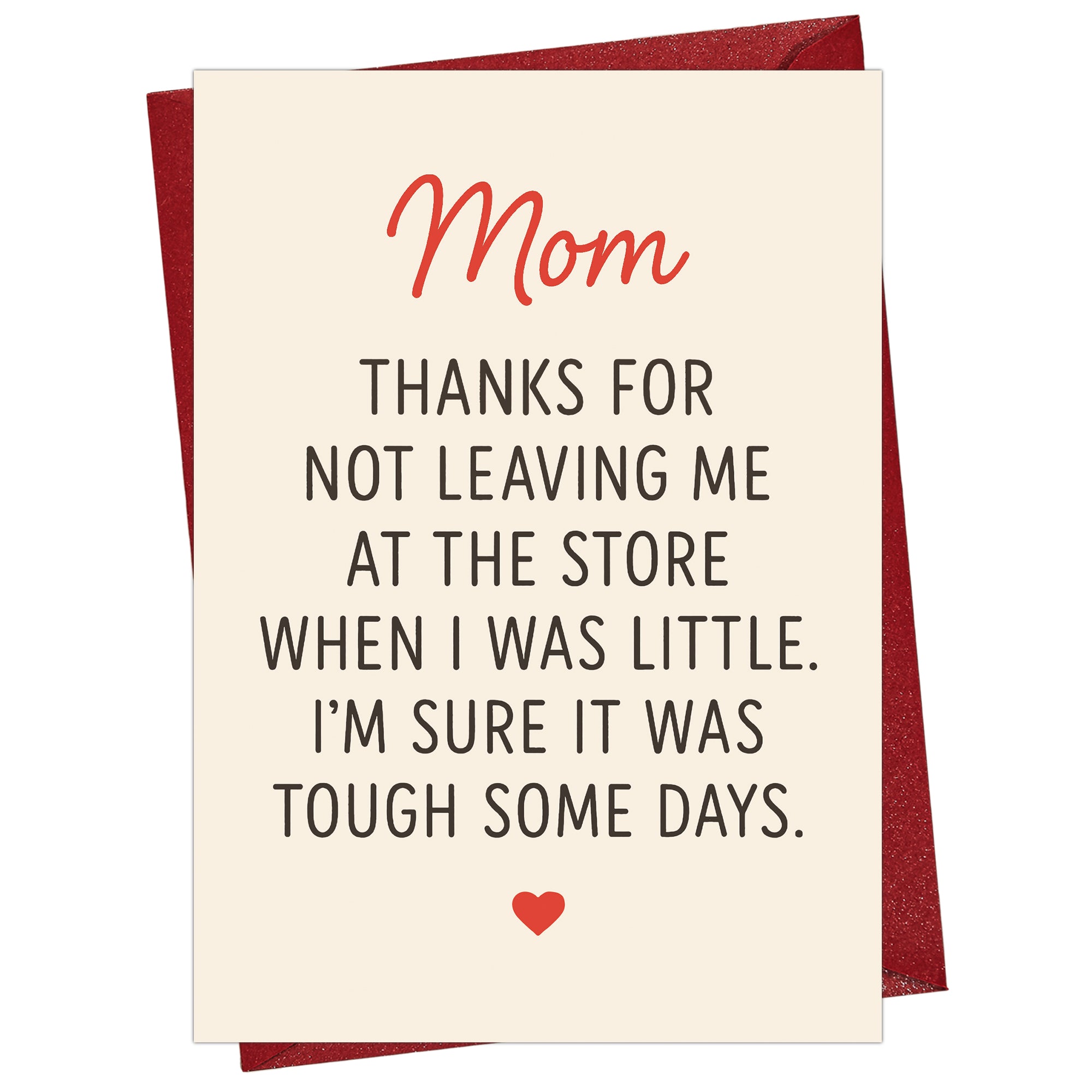 Cheerin Funny Mothers Day Card for Mom – Hilarious Thank You Card for Mum with Envelope from Daughter and Son