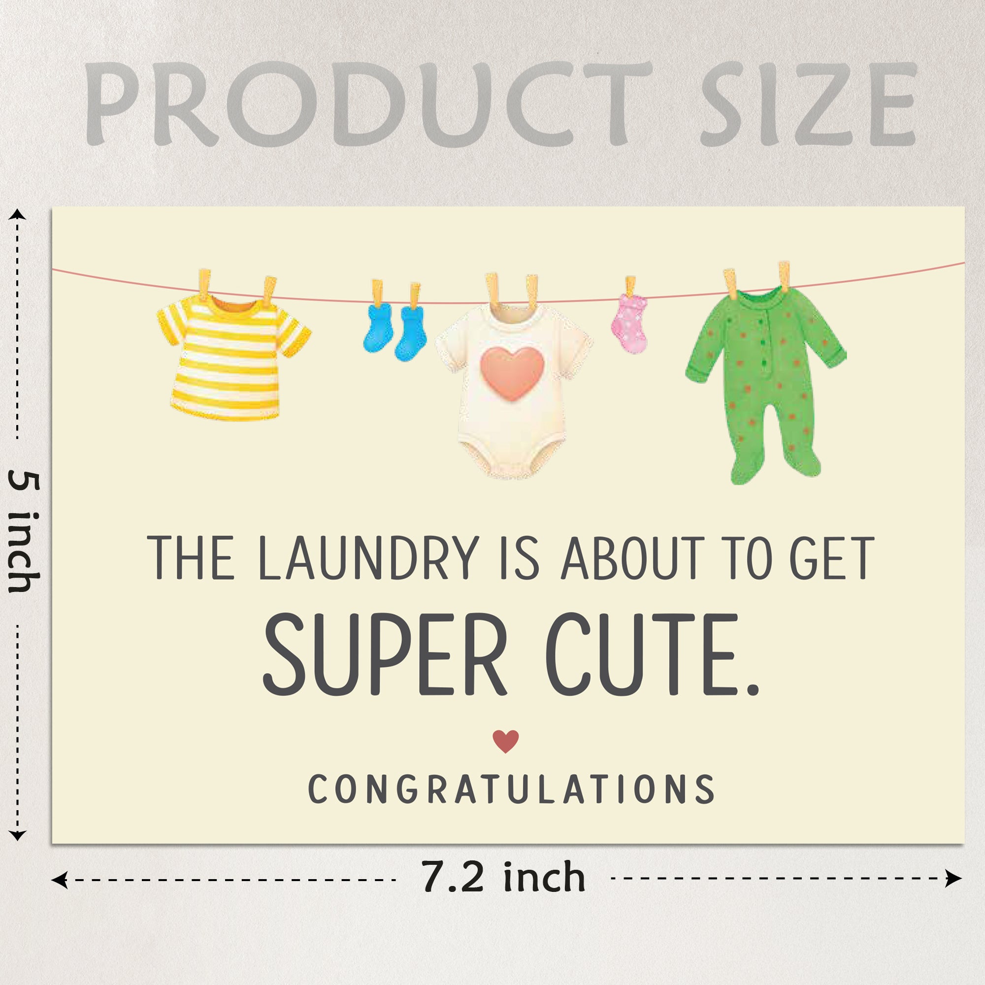 Cheerin Baby Shower Card with Envelope - Baby Cards Congratulations for Girl or Boy