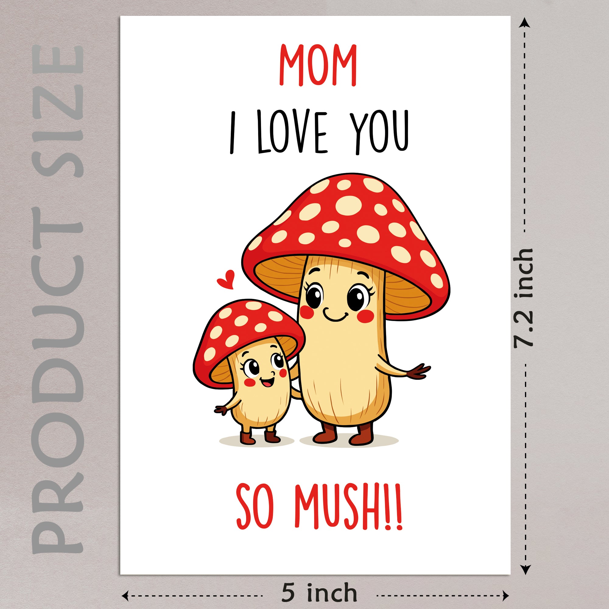 Cheerin Funny Mothers Day Card for Mom – Cute I Love You Card for Mum with Envelope from Daughter and Son