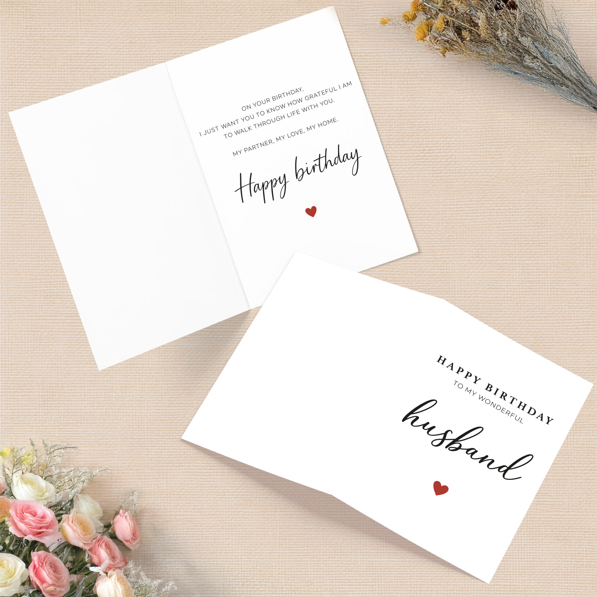 Cheerin Birthday Cards for Husband with Envelope - Romantic Birthday Cards for Husband from Wife