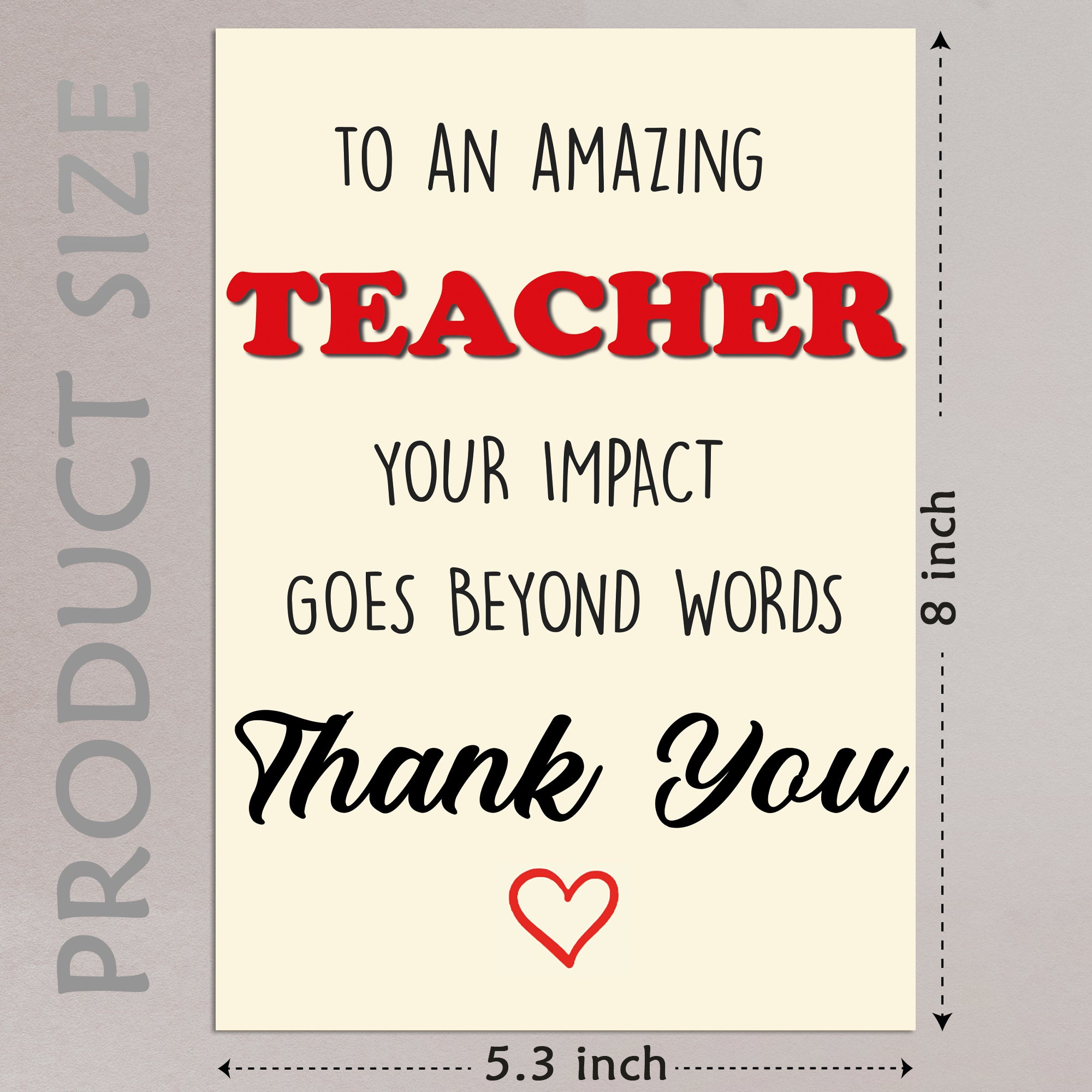Cheerin Teacher Thank You Card