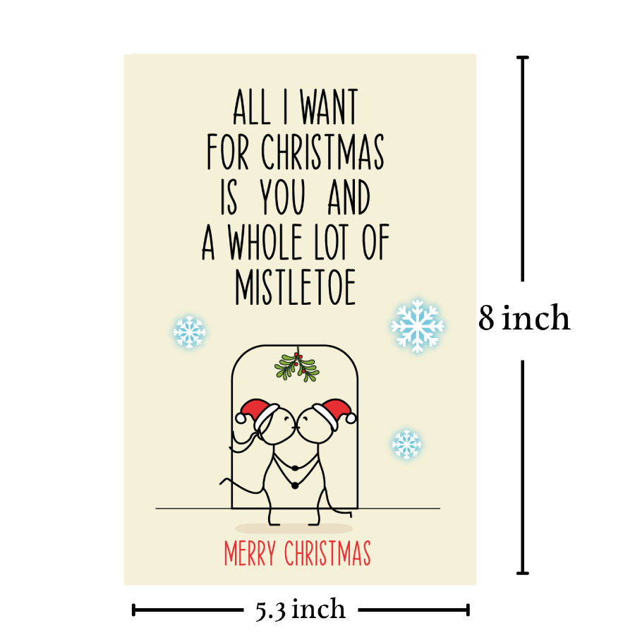 Cheerin Lots Of Mistletoe Christmas Card