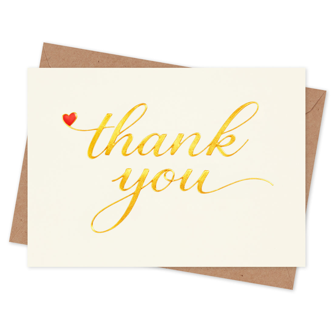 Cheerin 24 Pack White Thank You Cards With Envelopes Set - Elegant Gold Foil Thank You Notes for Wedding, Birthday and Business