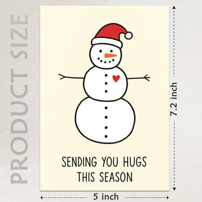 Cheerin Love You Snowman Christmas Card