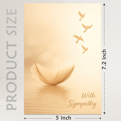 Cheerin Feather Sympathy Cards