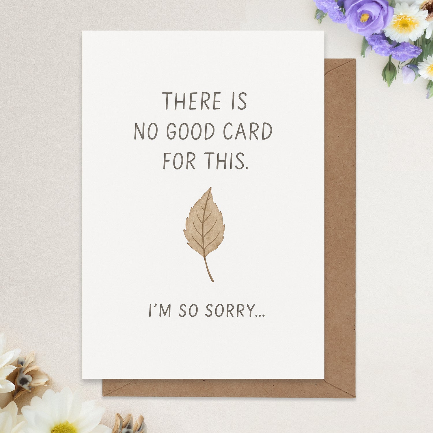Sympathy Card with Envelope - Bereavement Card for Loss of Loved One