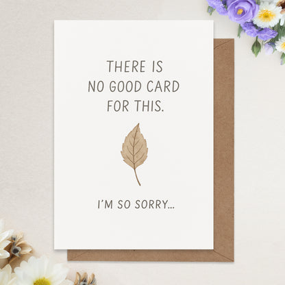 Sympathy Card with Envelope - Bereavement Card for Loss of Loved One