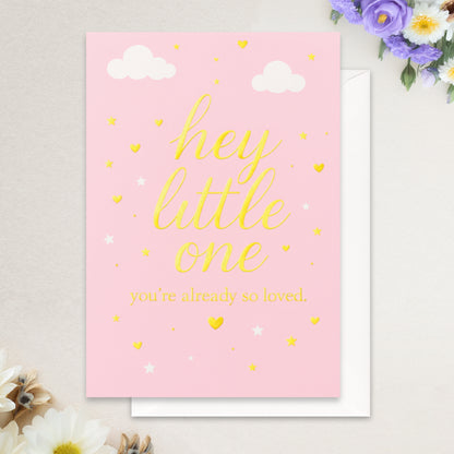 Cheerin Pink Baby Shower Cards for Girl with Envelope - Cute  &
