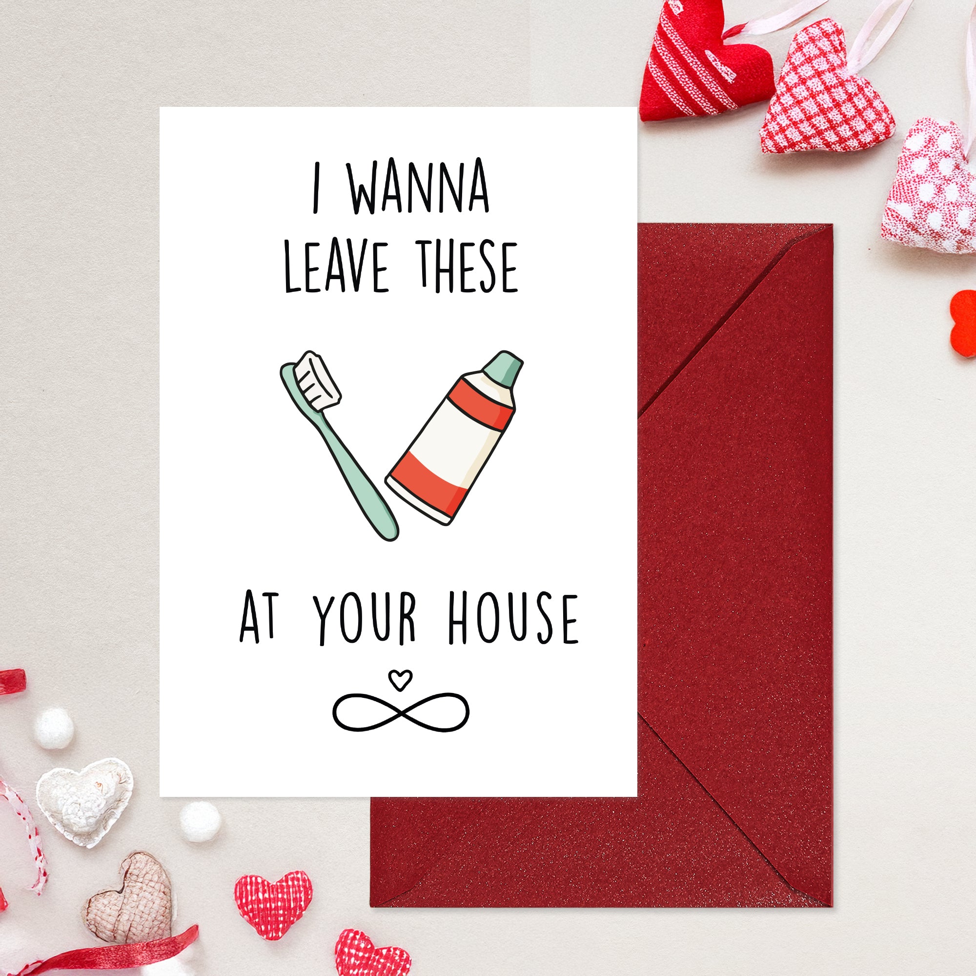 Cheerin Toothbrush and Toothpaste Love Card