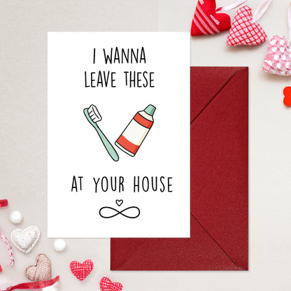 Cheerin Toothbrush and Toothpaste Love Card