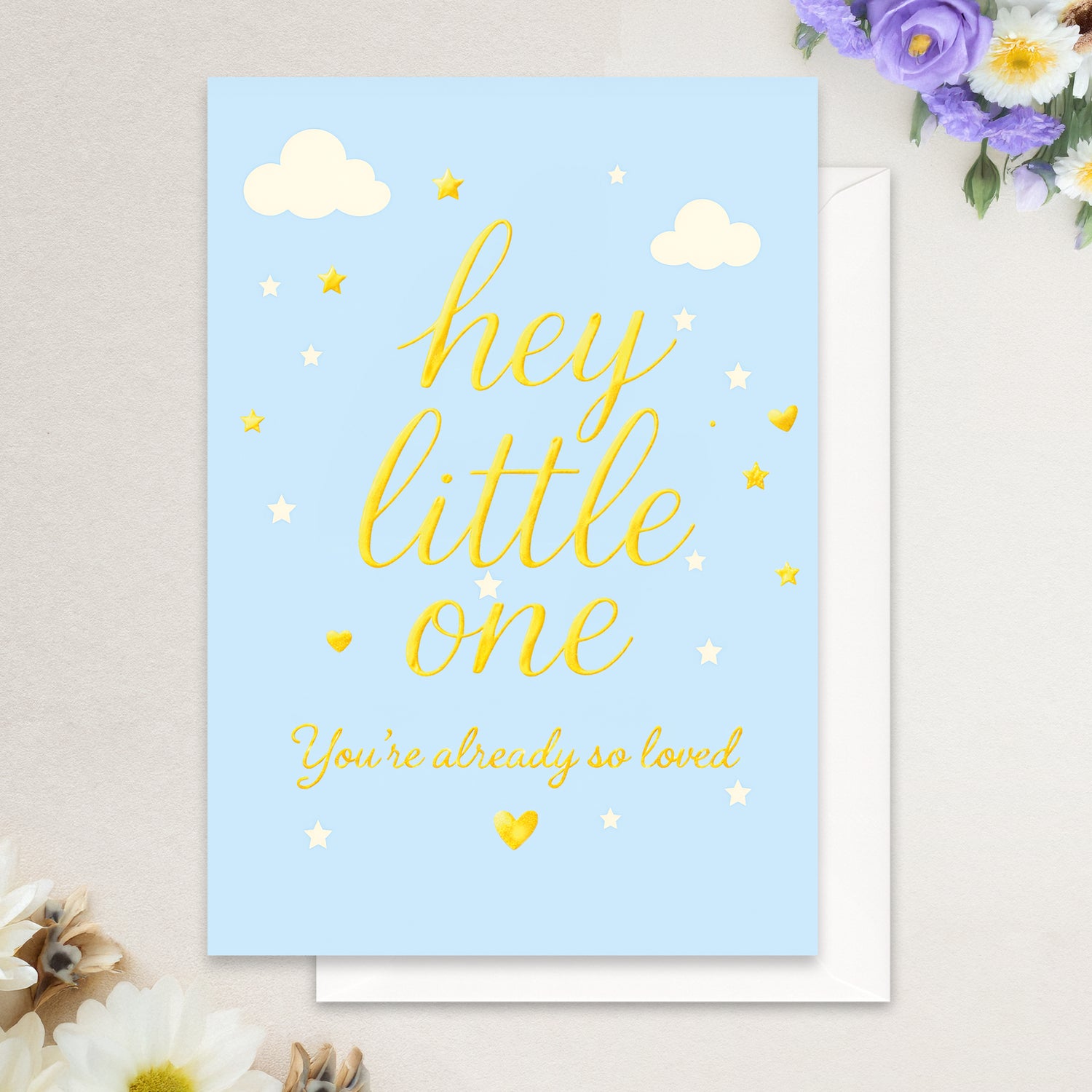 Cheerin Baby Shower Cards for Boy with Envelope - Cute &