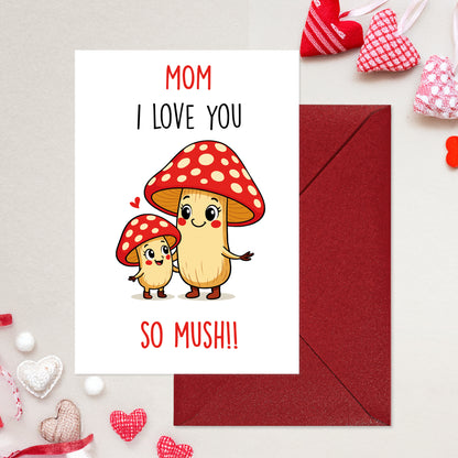 Cheerin Funny Mothers Day Card for Mom – Cute I Love You Card for Mum with Envelope from Daughter and Son