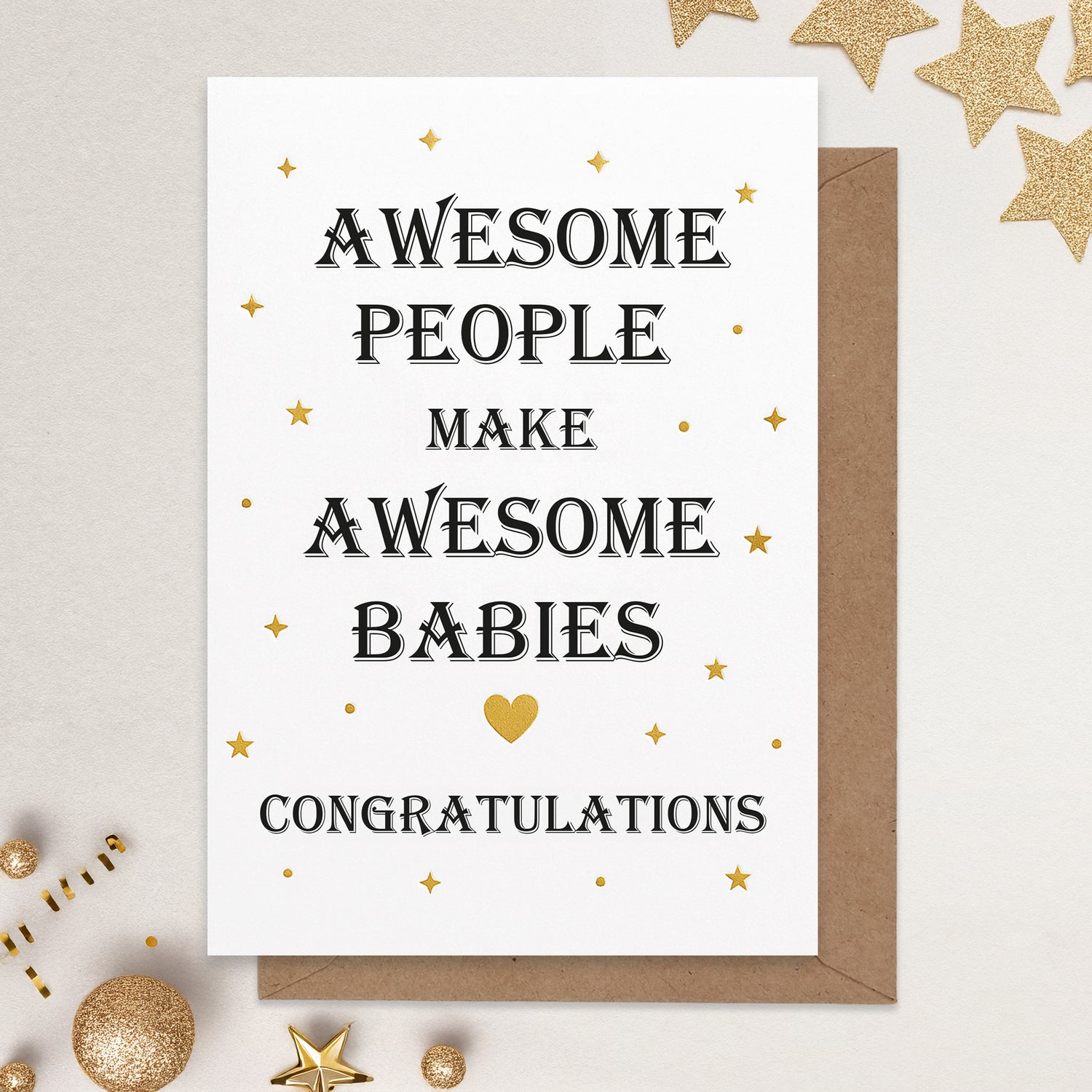Cheerin Awesome Baby Congats Card