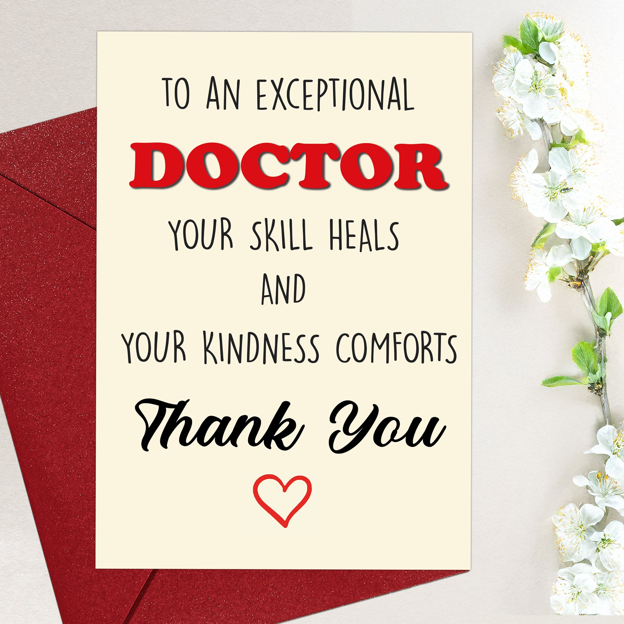 Cheerin Doctor Thank You Card