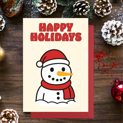 Cheerin Christmas Snowman Card