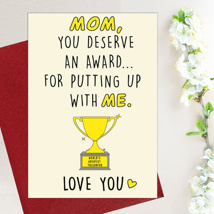 Cheerin Award Mom Mother&