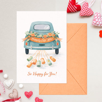 Cheerin Wedding Cards with Envelope - Wedding Card for Bride and Groom