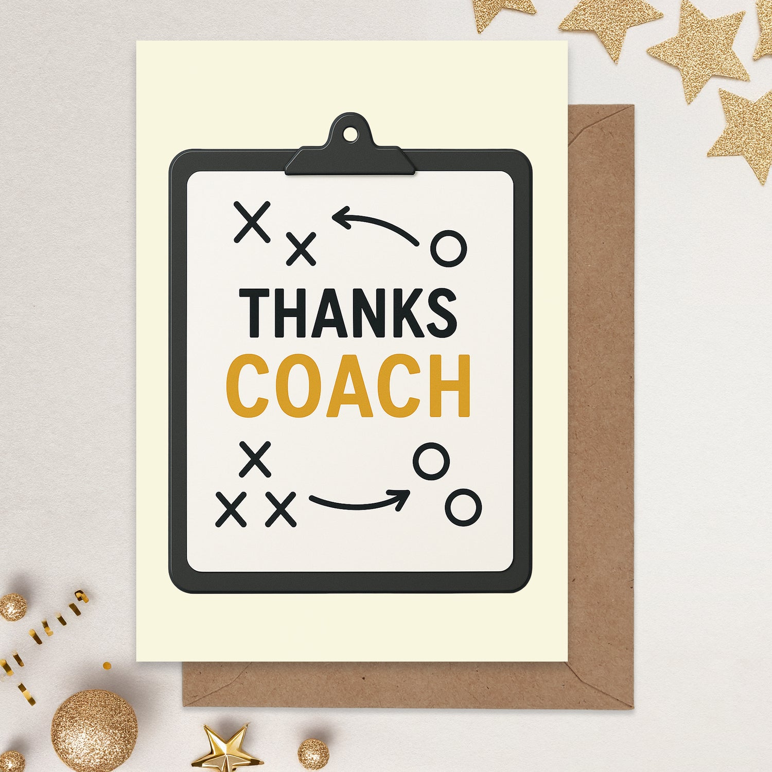 Cheerin Coach Board Thank You Card