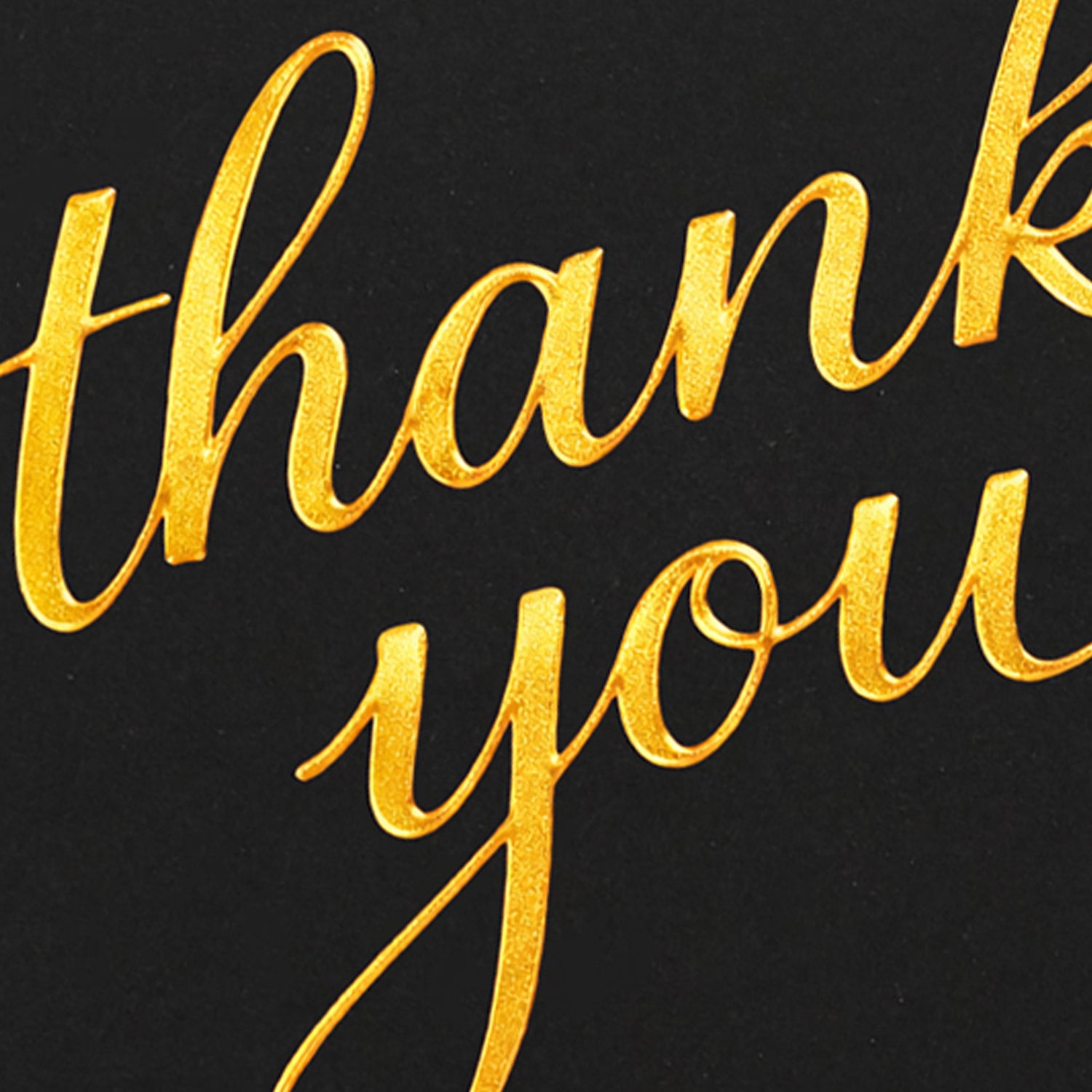 Cheerin 24 Pack Black Thank You Cards With Envelopes Set - Elegant Gold Foil Thank You Notes for Wedding, Birthday and Funeral