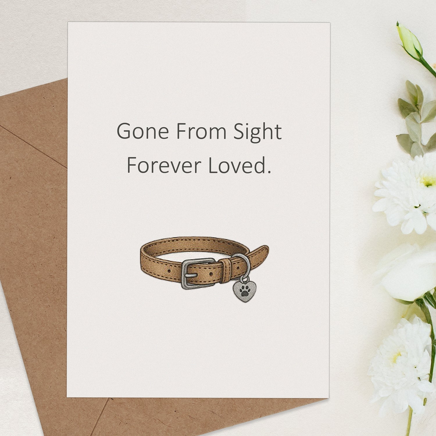 Cheerin Pet Collar Sympathy Cards