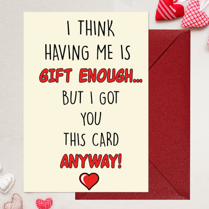 Cheerin Having Me Greeting Card
