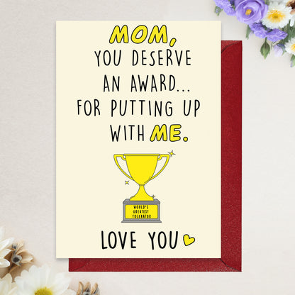 Cheerin Award Mom Mother&