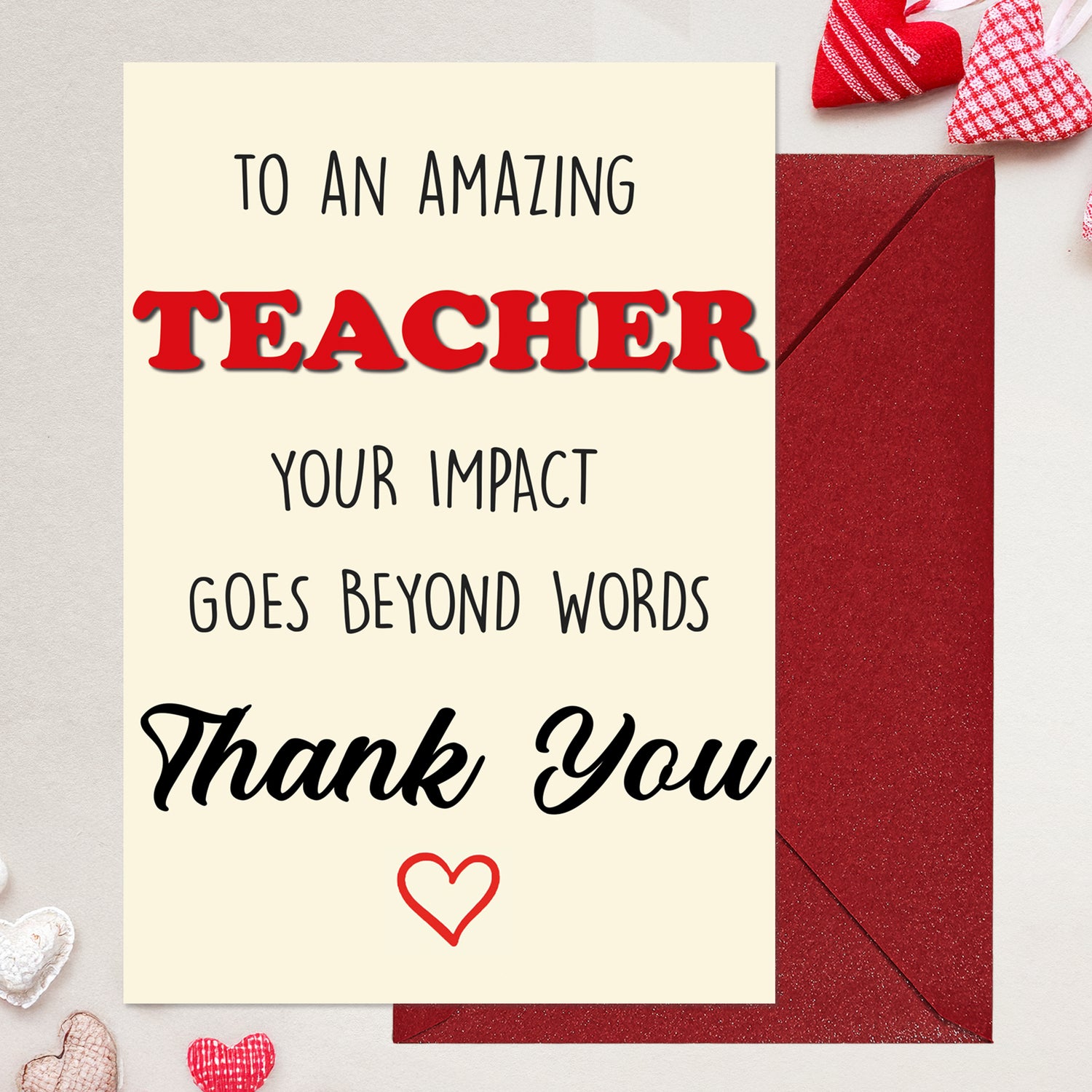 Cheerin Teacher Thank You Card