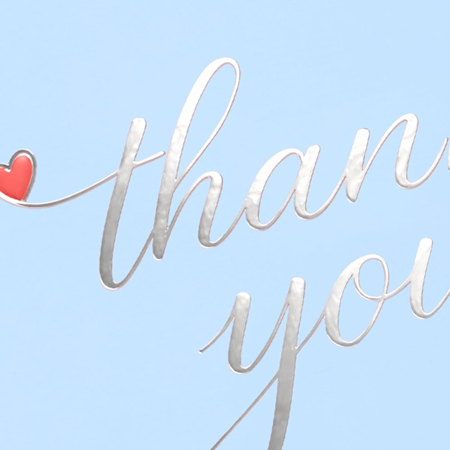 Cheerin 24 Pack Light Blue Thank You Cards With Envelopes Set - Elegant Silver Foil Thank You Notes for Wedding, Birthday and Baby Shower