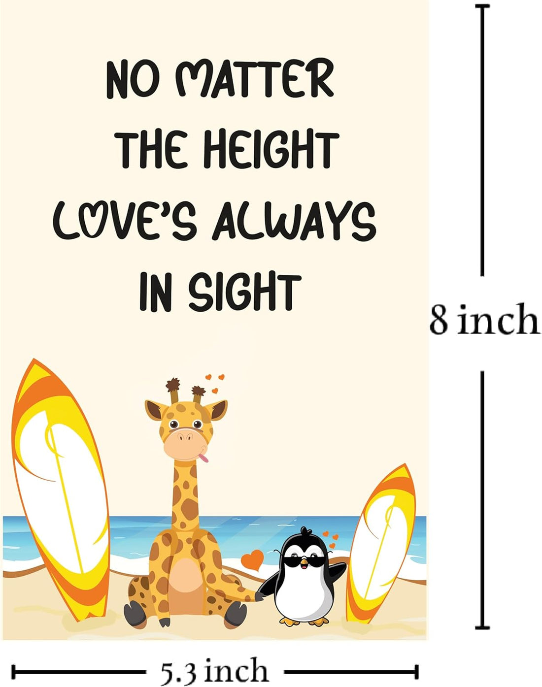 Cheerin Giraffe&amp;Penguin Valentine&