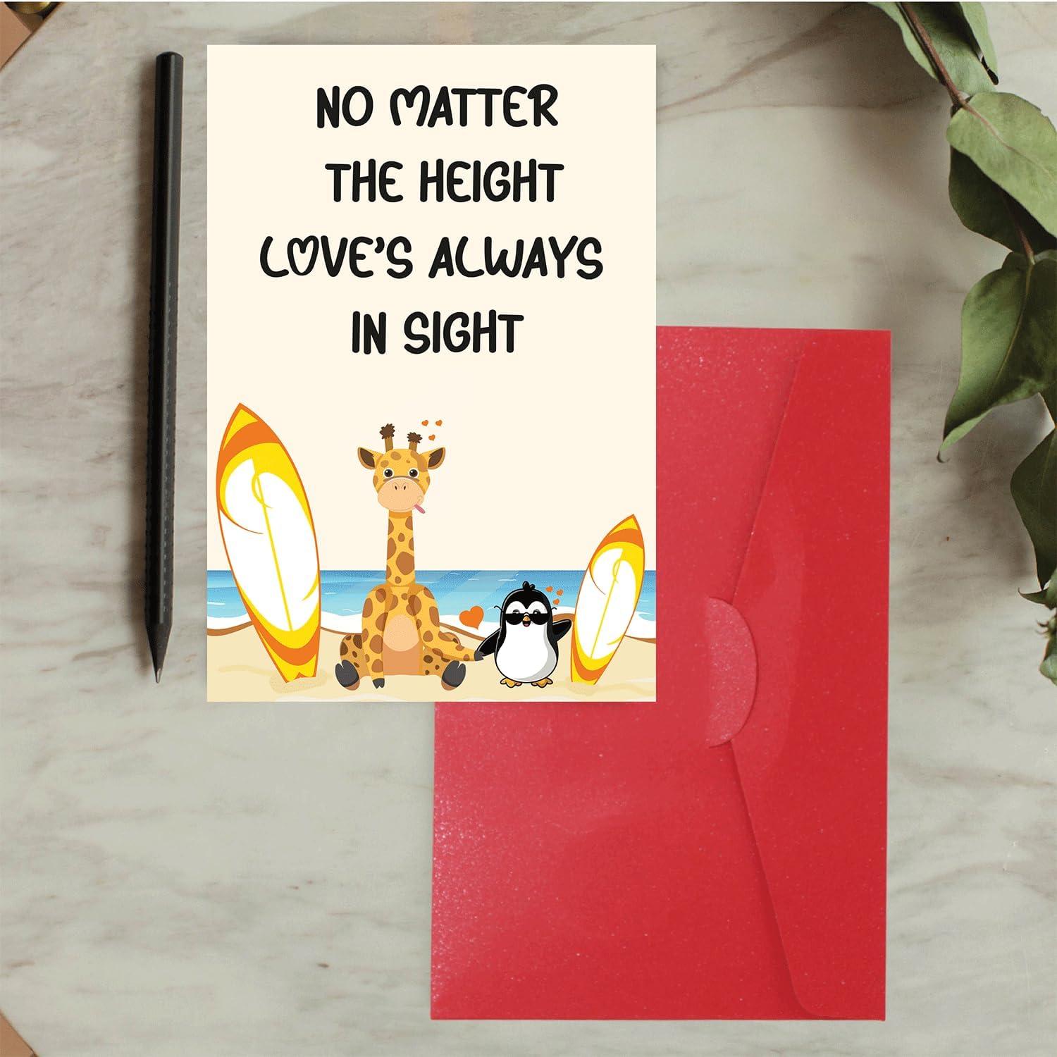 Cheerin Giraffe&amp;Penguin Valentine&