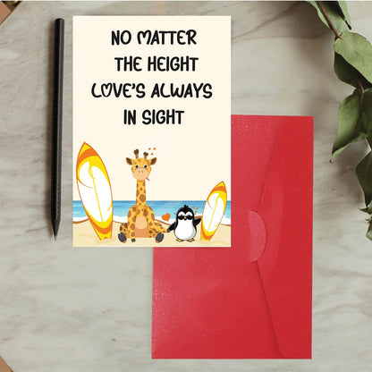 Cheerin Giraffe&amp;Penguin Valentine&