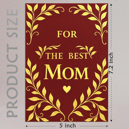 Cheerin Sweet Mothers Day Card for Mom – Special Best Mom Card with Envelope from Daughter and Son