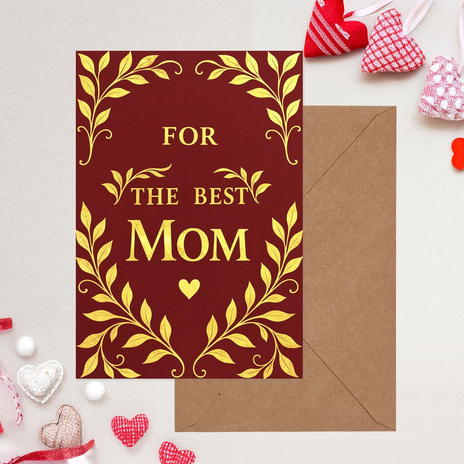 Cheerin Sweet Mothers Day Card for Mom – Special Best Mom Card with Envelope from Daughter and Son
