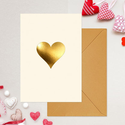 Cheein Gold Heart Foiled Valentine&