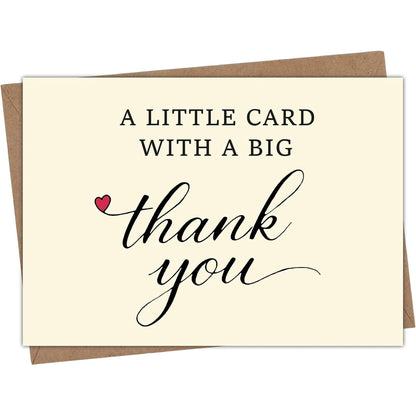 A Little Card with a Big Thank You card — front and envelope