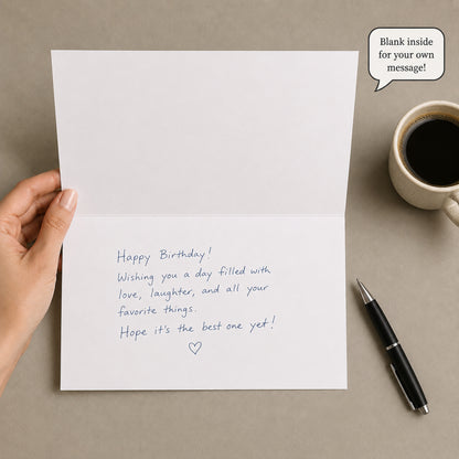 A Little Card with a Big Thank You card — interior message example