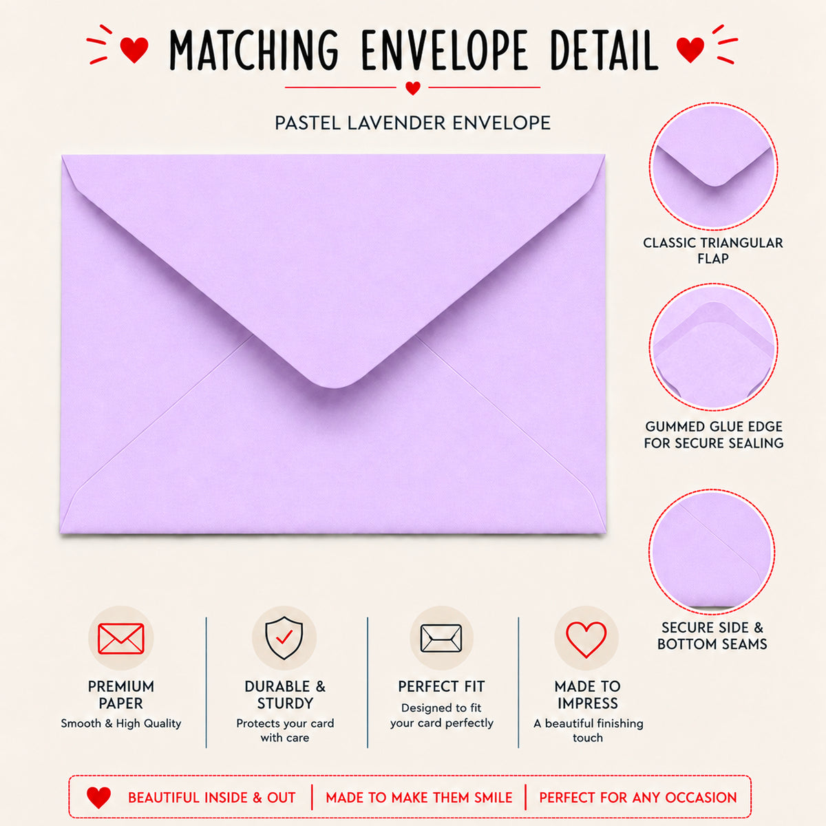 Best Mom Ever floral greeting card — envelope detail