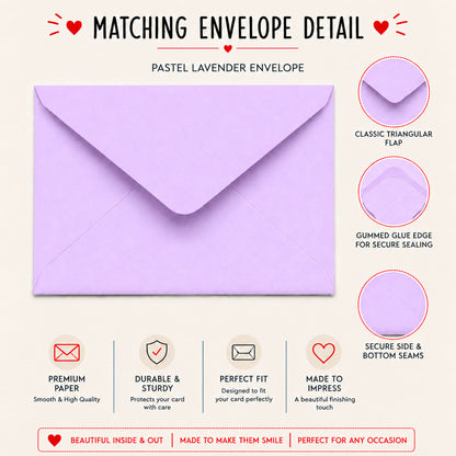 Best Mom Ever floral greeting card — envelope detail