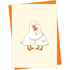 Duck couple love greeting card — front and envelope