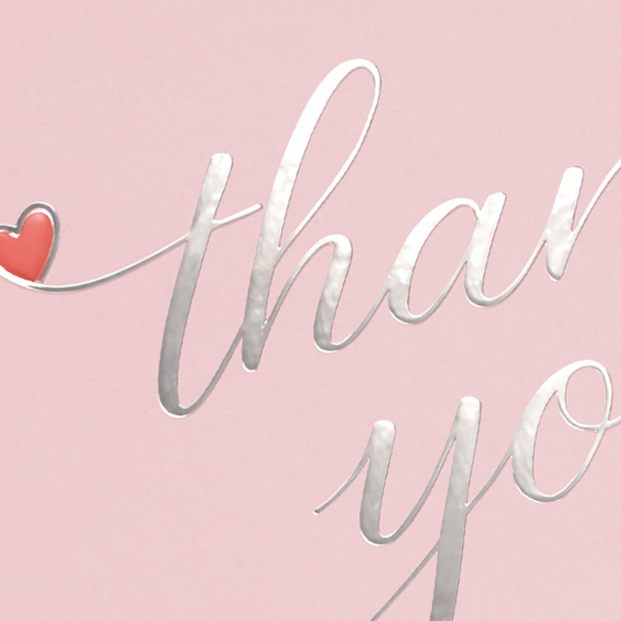 Cheerin 24 Pack Pink Thank You Cards With Envelopes Set - Elegant Silver Foil Thank You Notes for Wedding, Birthday and Baby Shower