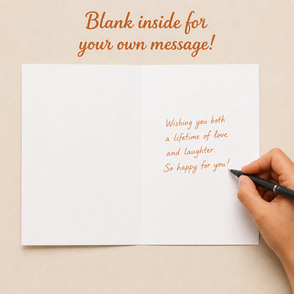 Happily Ever After wedding greeting card — interior message example