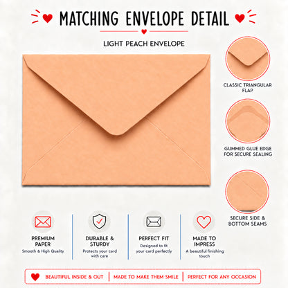 Happily Ever After wedding greeting card — envelope detail